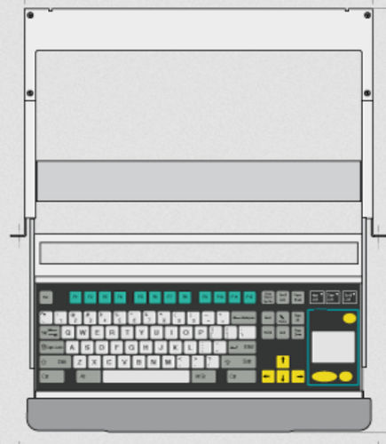 Клавиатура выдвижного шкафа КТ-84-С-23с механическими клавишами84-клавишнаяс тачпадом