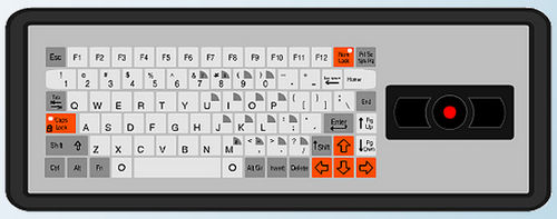 Клавиатура панельная КТ-84-Т-56с механическими клавишами84-клавишнаябез манипулятора