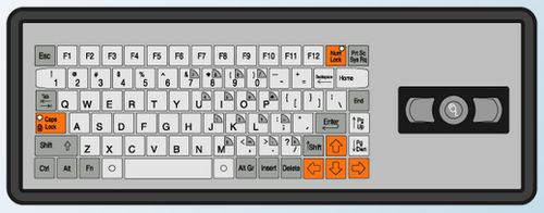 Клавиатура настольная КТ-84-Т-57с механическими клавишами84-клавишнаяс мышкой