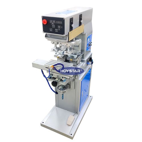 Pad printing machine with closed ink cup GW-P2S-CPtwo-colorpneumatic