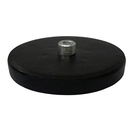 Неодимовый магнит МГ07Н с резиновым покрытием, никелированный