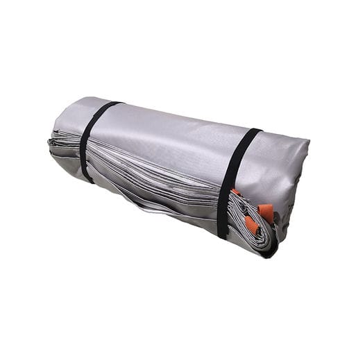 Fire-retardant insulating blanket silicone-coated glass fabric
