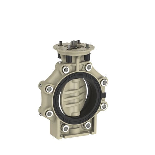 Затвор поворотный К4 пневмоэлектрическийфланцевый