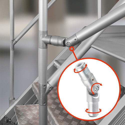 Соединитель для перил ITAS MIG 40 seriesкруглый алюминийрегулируемый