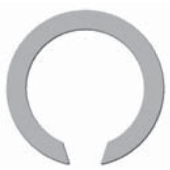 Наружное стопорное кольцо серии SB, метрическое, постоянного сечения