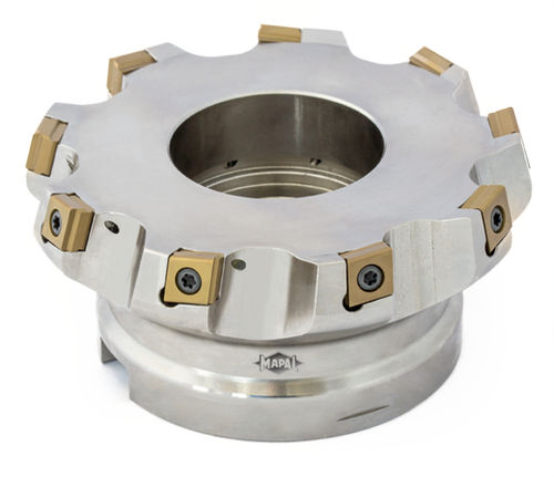 Насадная фреза со сменными пластинамичерновая обработкаполучистовая обработка