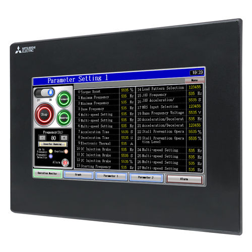 Терминал HMI с сенсорным экраном серии GOT Simple для монтажа на панели, ЖК-дисплей TFT 800 x 480