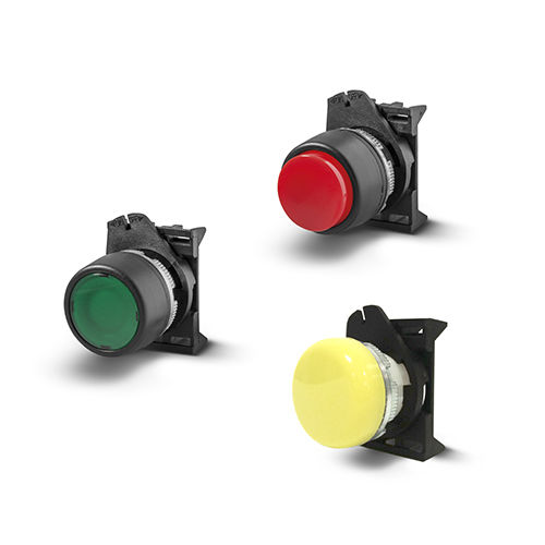 Mushroom push-button switch flatwith indicator lightflush-mount