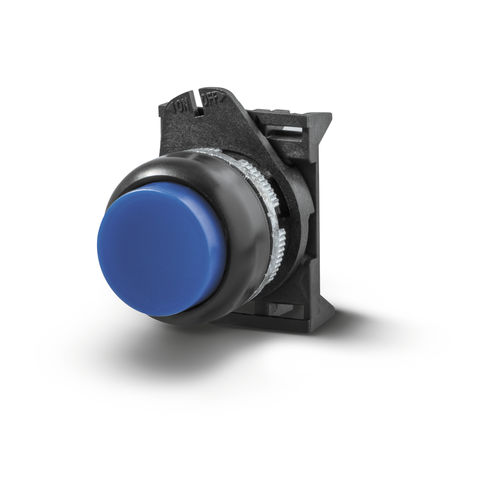 Сенсорный кнопочный выключатель PPSL4BL - Pulsante sporgente momentaneo lum. ø22 IP65 - BLбез фиксации с удлиненной защитой