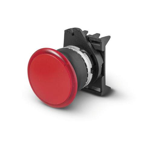 Грибовидный кнопочный выключатель PPFL1M4NBL - Fungo d'emergenza momentaneo lum. ø40 IP65 - BLeАварийная остановка