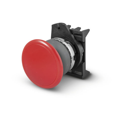 Грибовидный кнопочный переключатель PPFN1M4NGL - Fungo momentaneo ø40 IP67/IP69K - СЕРАЯ ЛИНИЯАварийная остановкаIP67IP69K