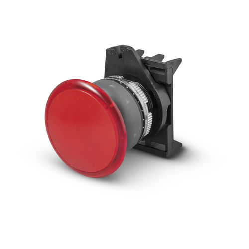 Грибовидный кнопочный переключатель PPFL1M4NGL — Fungo luminoso ø40 IP67/IP69K — СЕРАЯ ЛИНИЯIP65