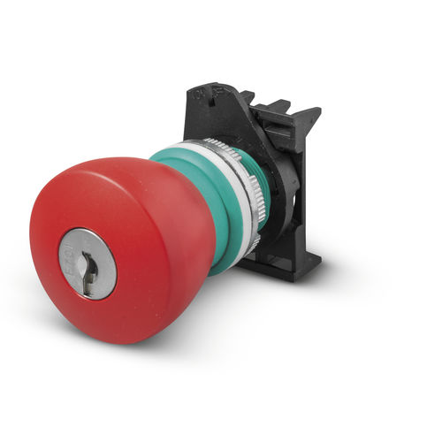 Кнопочный выключатель с замком с ключом PPFN1C4NX4X - Fungo ø40 Sblocco a chiaveаварийная остановкагрибNEMA