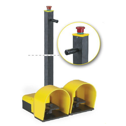 Ножной переключатель управления IP7018EM - Esecuzione doppia con fungo d'emergenzaelectric2 педалис аварийной остановкой