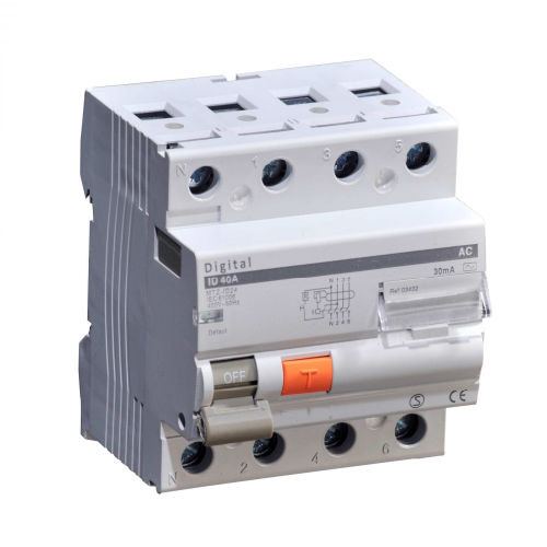 Устройство защитного отключения переменного тока однофазное трехфазное четырехполярное