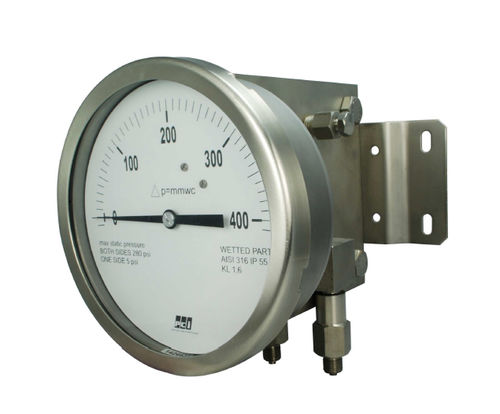 Манометр дифференциального давления BP400 с циферблатом и резьбой, нержавеющая сталь