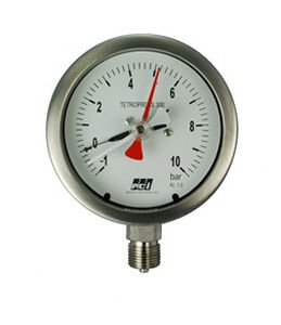 Dial pressure gauge TP300 + MAXthreadedBourdon tubefor vacuum