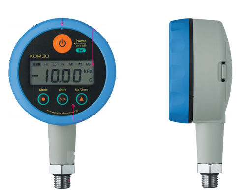 Digital pressure gauge KDM30threadedstainless steelBourdon tube
