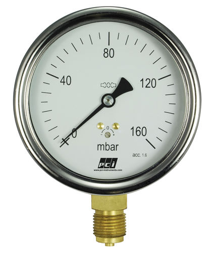 Манометр со стрелочной стрелкой AX200резьбовойнержавеющая стальлатунь