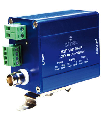 Ограничитель перенапряжения типа 2 серии MSP-VMвидеонаблюдениетелекоммуникациикомпактный алюминиевый корпус
