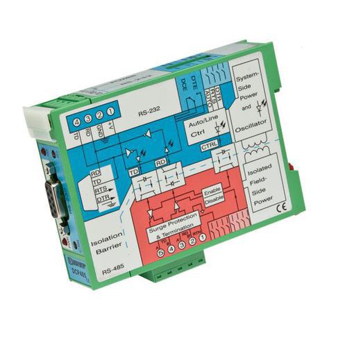 Преобразователь RS-232 DCP485RS-485DIN, компактный на рейку