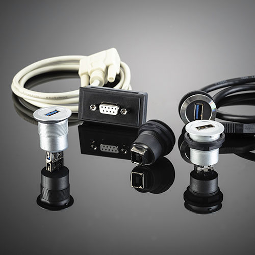 Jack connector KRJM22Rroundindustrialpanel-mount