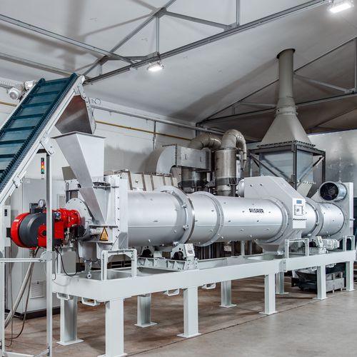 Роторная барабанная сушилка TKrotaryнепрерывного действиядля сыпучих материалов