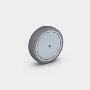 Колесо с цельнолитой пластиковой шиной, не оставляющее следов