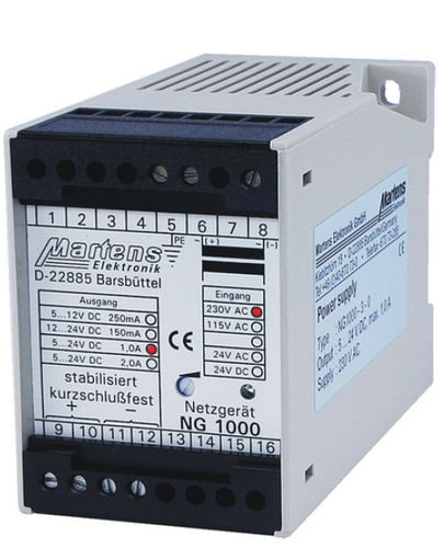 Источник питания переменного/постоянного тока NG1000, стабилизированный, с защитой от короткого замыкания, DIN-рейка