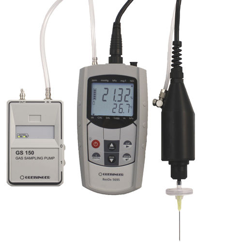 Residual oxygen measuring instrument ResOxgasbatteryUSB