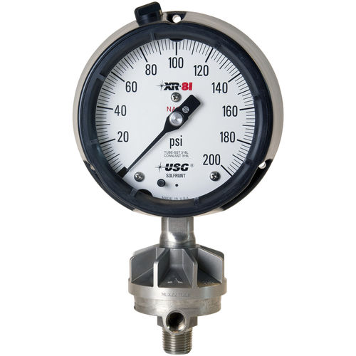 Манометр абсолютного давления серии XR, аналоговый с резьбой, нержавеющая сталь