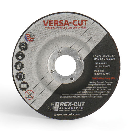 Metal cut-off wheel Versa-Cutaluminum oxidefiberglass-reinforced