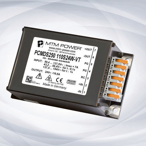 Преобразователь постоянного тока в постоянный, монтируемый на шасси PCMDS250, широкий входной диапазон, один выход, CE