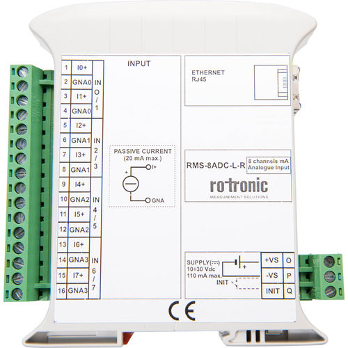Аналого-цифровой преобразователь RMS-8ADC-LR-AEthernetModbusDIN-рейка