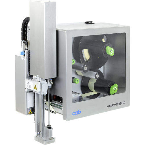 Production line label printer-applicator HERMES Q seriespackagefor packaging