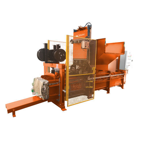 Горизонтальный пакетировочный пресс 25-40 Вс вертикальной загрузкойдля картонадля отходов