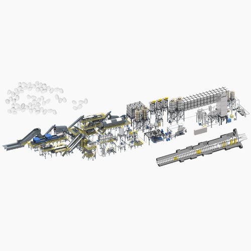 Линия по переработке ПЭТ TL1500-02для мойки бутылок