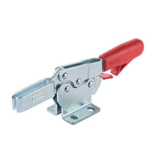 Зажим горизонтальный коленно-рычажный MLстальсо складным основаниемс фиксирующим рычагом