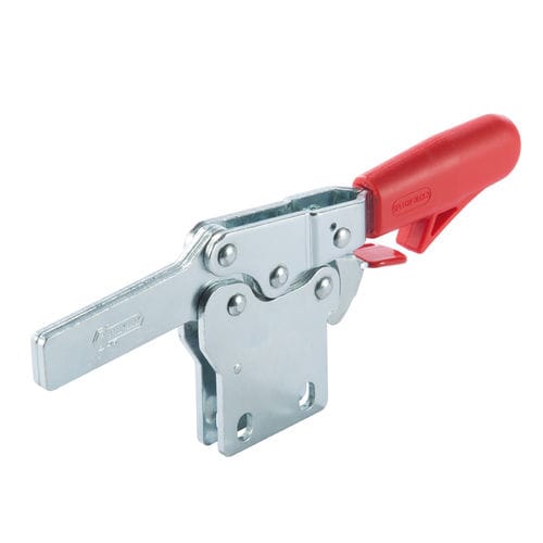 Зажим горизонтальный PLстальс прямым основаниемс фиксирующим рычагом