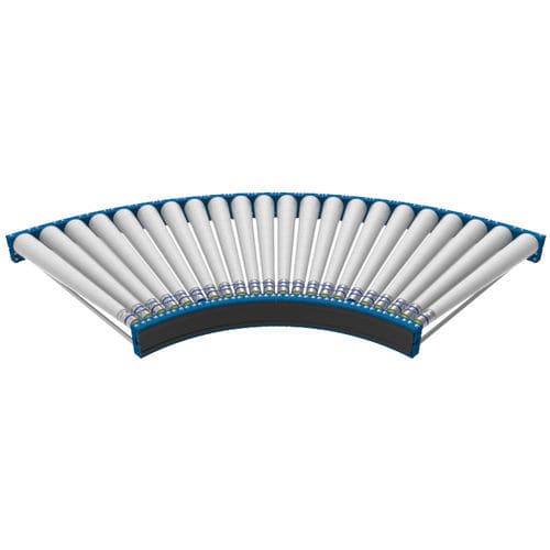 Конвейер роликовый приводной горизонтальныйизогнутыйэлектропривод