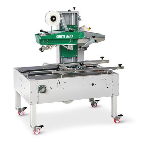 Многоклапанный заклейщик коробок GEM 320клейкая лентаполуавтоматический