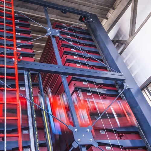 Вертикальная автоматическая система хранения MATT TWINSдля длинномерных изделийвысокая плотностьмодульная