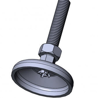 Лапка станка 1060 S 12060 VZ 01 сталь оцинкованная поворотная ввинчивающаяся