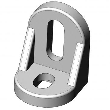 Aluminum profile fastening bracket 4030 Z 3828 NA 02for assemblyzinc90°