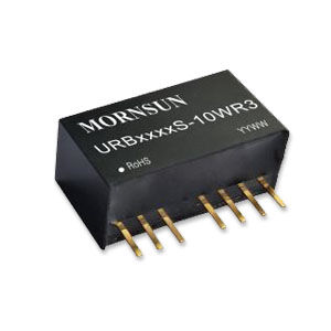 Преобразователь постоянного тока SIP серии URB_S-10WR3диапазон входного напряжения 4:1высокая плотность мощностипромышленный