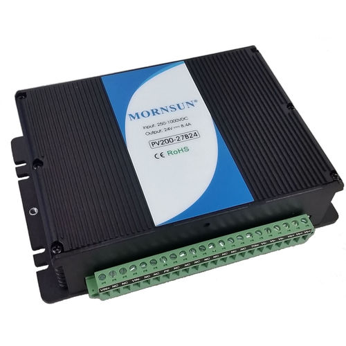 Преобразователь постоянного тока для фотогальванических применений Серия PV200-27Bxxмонтируемый на шассирегулируемыйвысоковольтный