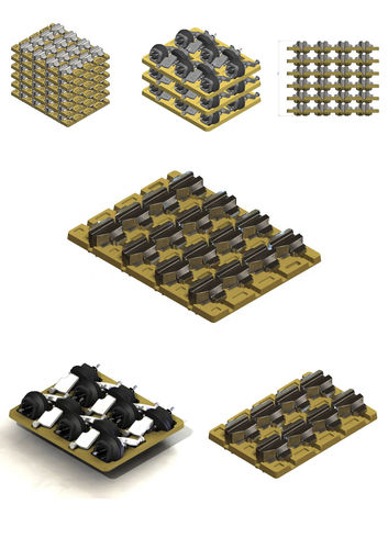 Упаковка из бумажной массы для автомобильной промышленности
