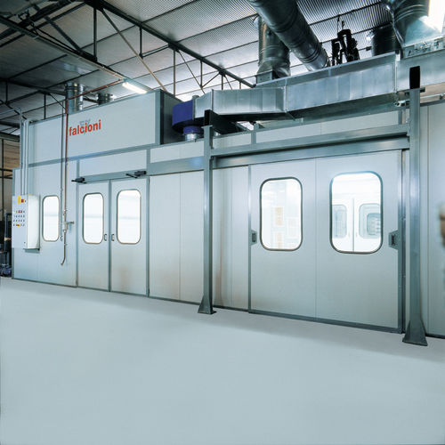 Закрытая покрасочная камера для автомобилейфильтрдавление