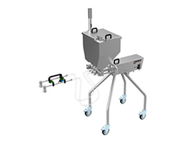 Полуавтоматический наполнитель мультиконтейнера для сливочного поршня