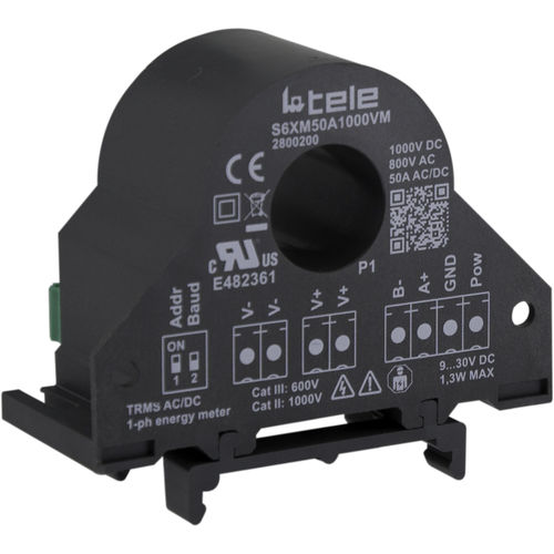 Счетчик электроэнергии однофазный S6XM50A1000VMDIN настенный на рейкеRS-485